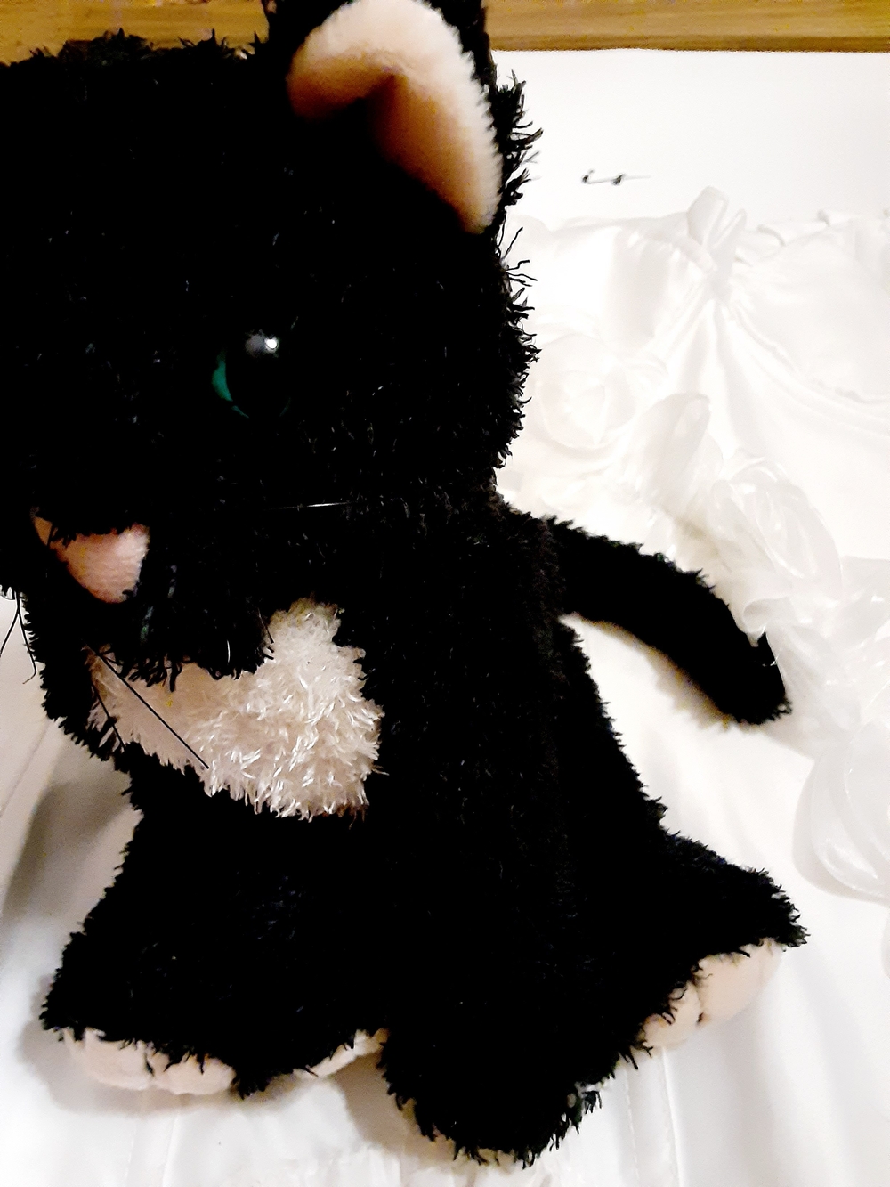 Vintage Applause Plush Black White Cat Stuffed Toy